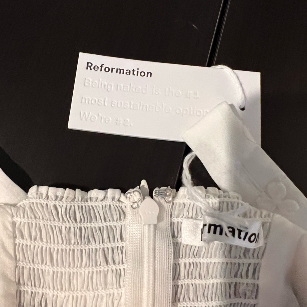 Reformation Ives Dress White - Size 4